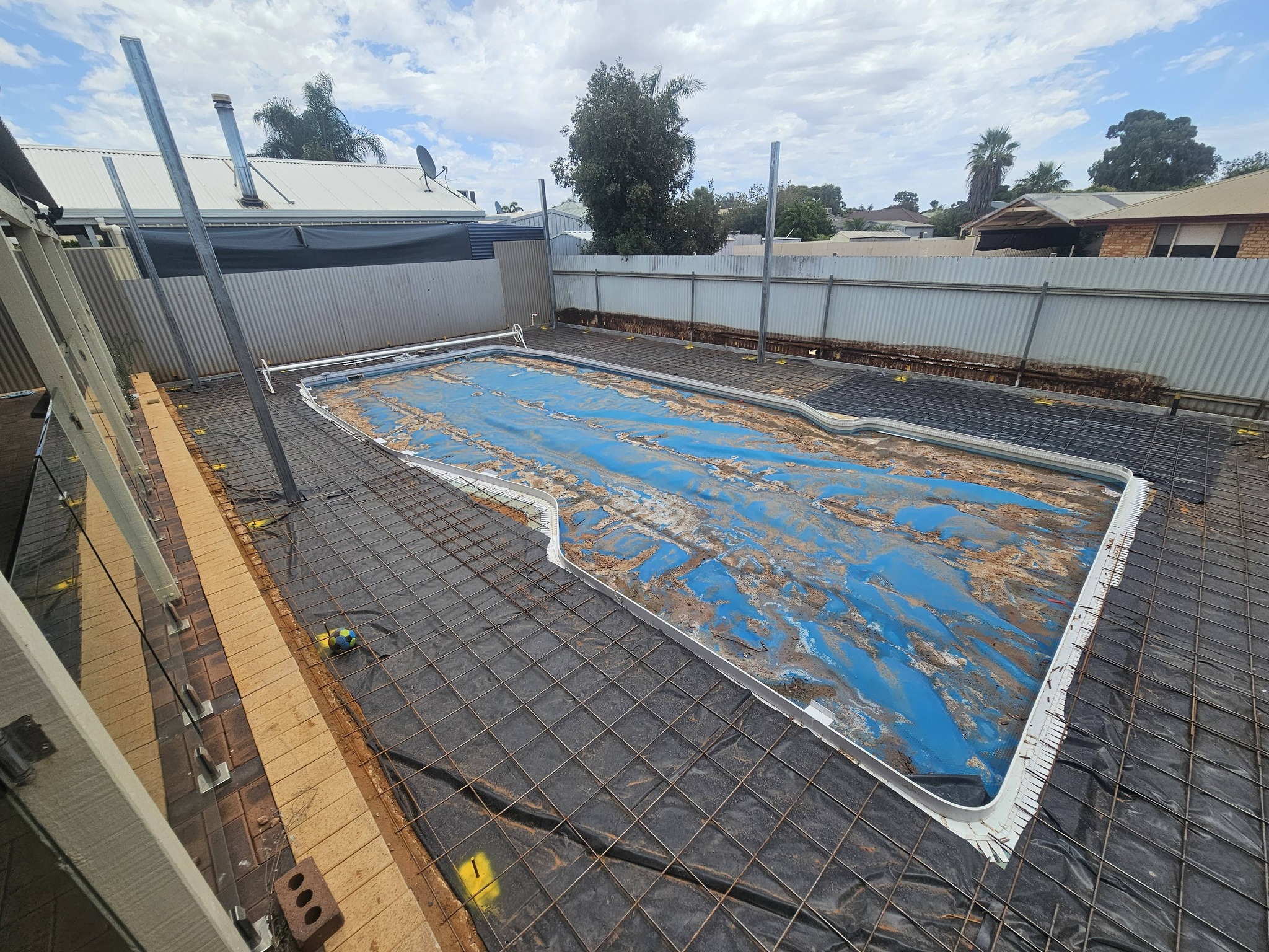 Pool surround before